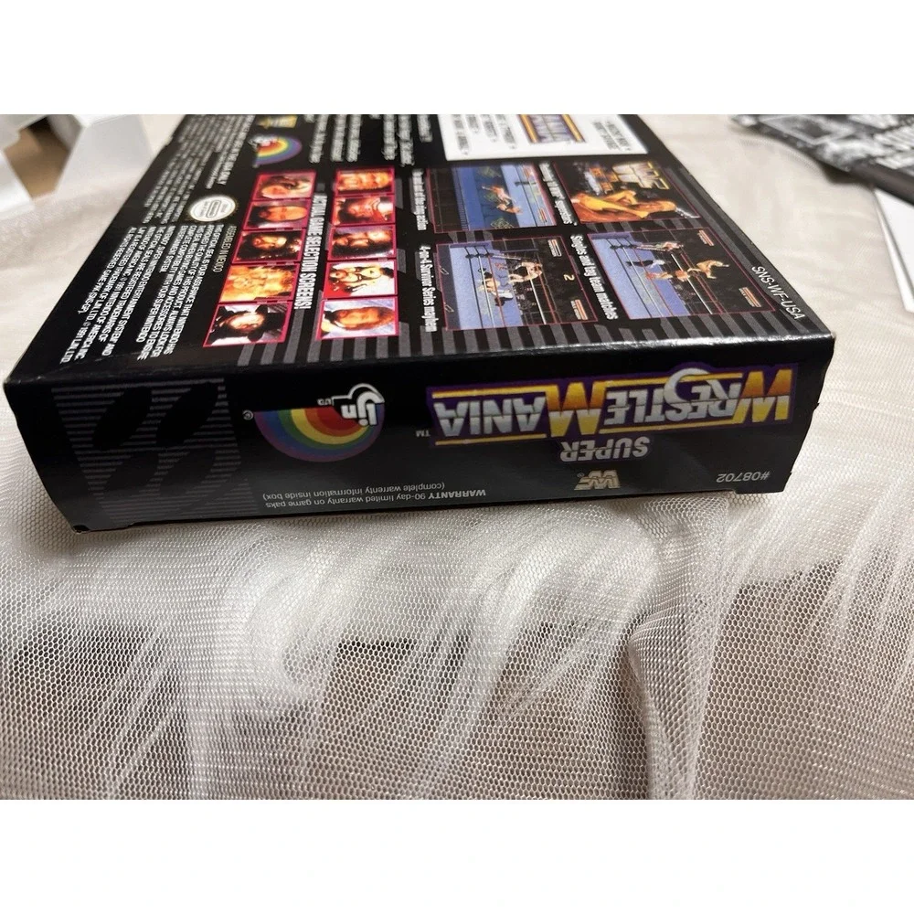 WF Super Wrestle Mania SNES W/ Box Manual Insert Game‎ Tested Working Very Nice